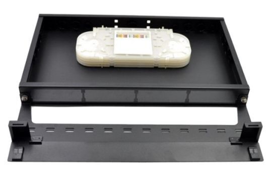 19 "FTTH MPO MTP แผงแพทช์ LC 1U Fiber โมดูลคาสเซ็ท แร็คเมาท์