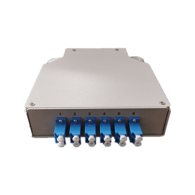 กล่องเทอร์มินัลราง Din ไฟเบอร์ออปติกเหล็กรีดเย็น 12 แกนพร้อมอะแดปเตอร์ Lc Duplex