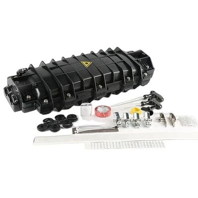 144 แกนปิดประกบกันสายเคเบิลใยแก้วนำแสงแนวนอน 2in 2out Inline Closure