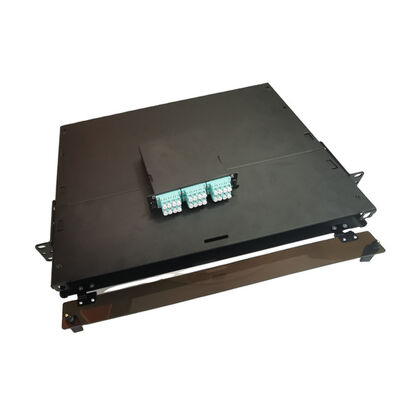 19 "แผงแพทช์ไฟเบอร์ LC MTP MPO 1U กล่องเลิกจ้างไฟเบอร์โลหะ