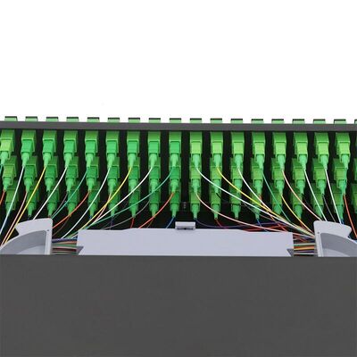 19 นิ้ว 2U แร็คเมาท์ Enclosure ODF 72 Core Fiber Patch Panel ชนิดเลื่อน