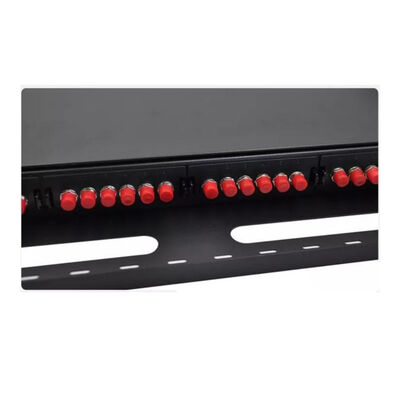 แผงแพทช์ไฟเบอร์ MPO FC 19 24 พอร์ตแพทช์แผงแร็คเมาท์ OEM
