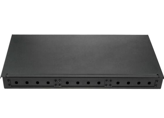 19 "แร็คเมาท์ Fiber Patch Panel ST Adapter 1U Fiber Enclosure 12 Core