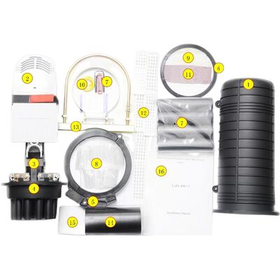 IP68 24 Core Dome Splice Closure กลางแจ้ง 48 Core 72 Core 96 Core 144 Core