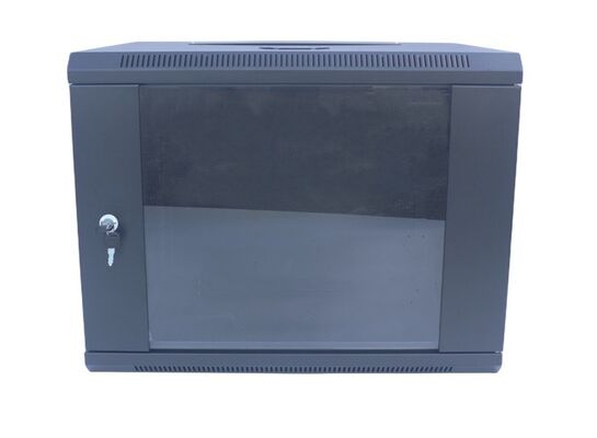 9U Server Rack Cabinet 19" Wall Mount ถอดได้สีดำ Data Cabinet/Network Rack
