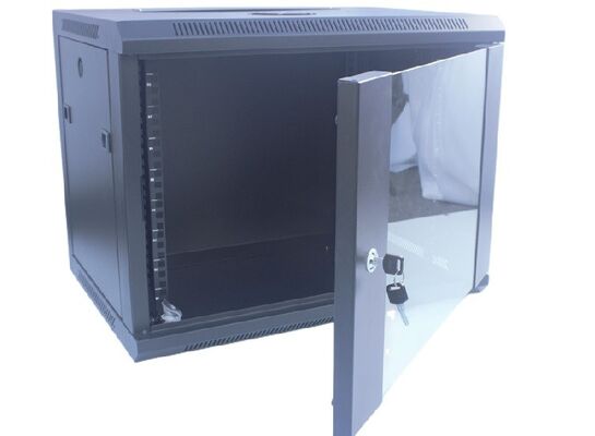 9U Server Rack Cabinet 19" Wall Mount ถอดได้สีดำ Data Cabinet/Network Rack