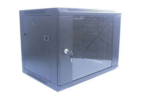 9U Server Rack Cabinet 19" Wall Mount ถอดได้สีดำ Data Cabinet/Network Rack