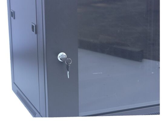 9U Server Rack Cabinet 19" Wall Mount ถอดได้สีดำ Data Cabinet/Network Rack
