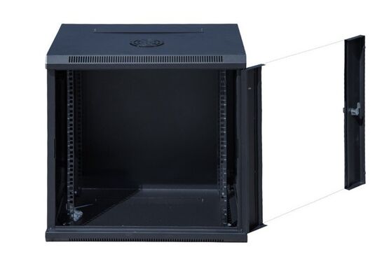 12U ประตูกระจกติดผนังตู้เซิร์ฟเวอร์เครือข่ายตู้แร็ค 19 นิ้ว 600x450
