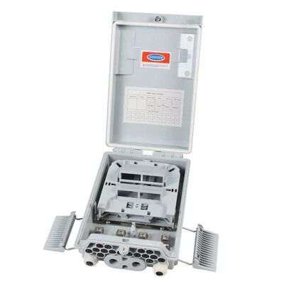 กล่องแยกไฟเบอร์ออปติก SM / MM สีเทาอ่อน 1x8 แยก PLC