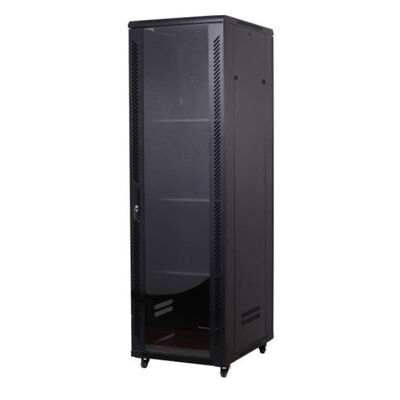 ตู้แร็คเซิร์ฟเวอร์ PDU ขาตั้งพื้น SPCC 42U 600*1000*2000MM