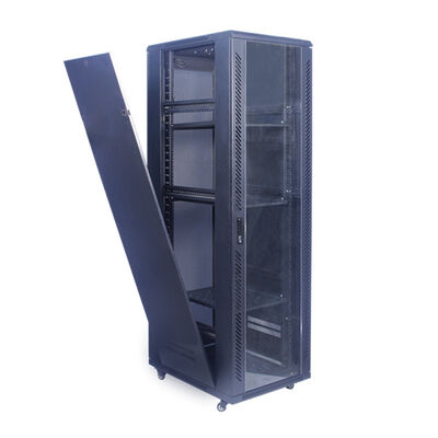 ตู้แร็คเซิร์ฟเวอร์ PDU ขาตั้งพื้น SPCC 42U 600*1000*2000MM
