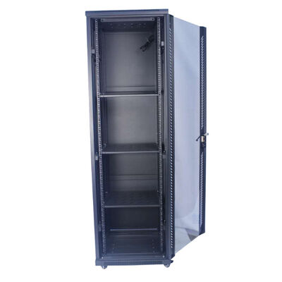 ตู้แร็คเซิร์ฟเวอร์ PDU ขาตั้งพื้น SPCC 42U 600*1000*2000MM