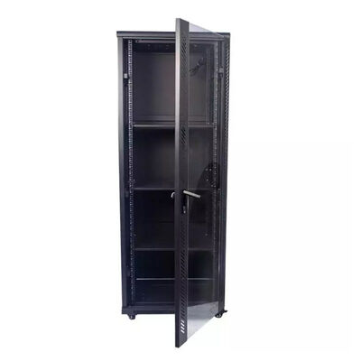 ตู้แร็คเซิร์ฟเวอร์ PDU ขาตั้งพื้น SPCC 42U 600*1000*2000MM
