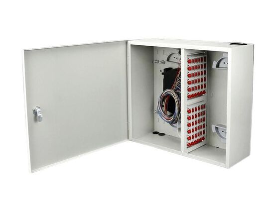 กล่องกระจายไฟเบอร์ออปติกติดผนัง ODF FC 72F 72 พอร์ตประตูเดียว
