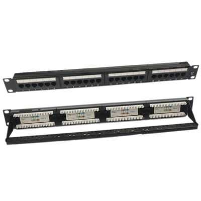 UTP 24 พอร์ต CAT6 Patch Panel 1U Keystone Patch Panel ว่าง RJ45