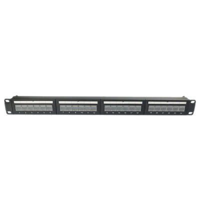 1U 24 พอร์ต Keystone Unshielded Patch Panel Keystone RJ45 DustProof