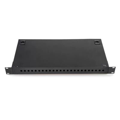 Rackmount Patch Panel โลหะ FTTH Wallmount Termination Box 24 LC Duplex Coupler