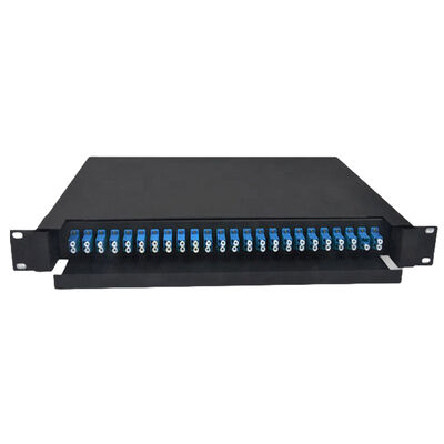 แผงแพทช์ไฟเบอร์ออปติก LC Duplex 430x200x46mm โลหะ