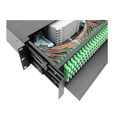 LC Duplex Pre Terminated Fiber Optic Enclosure สีดำ