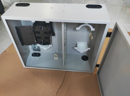 72Port Single Door Wall Mount Fiber Enclosure 72fibers (SC/SX) สีเทา / ตามความต้องการ