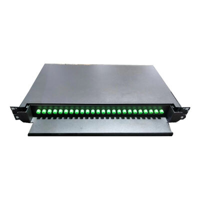 24C FC APC Fiber Count Optical Patch Panel สําหรับเส้นใย G652D / G657A1