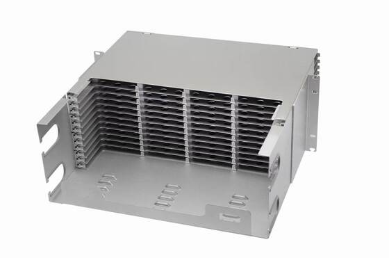 4U 576 คอร์ MTP MPO - แผงแพทช์ LC ODF ตู้แชสซีชนิดเลื่อนสำหรับ 48 ตลับ