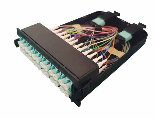 12 คอร์ส MPO-LC MTP-LC SM OM3 OM4 OM5 breakout ตลับโมดูล พลาสติก