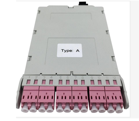 12 คอร์ส MPO-LC MTP-LC SM OM3 OM4 OM5 breakout ตลับโมดูล พลาสติก