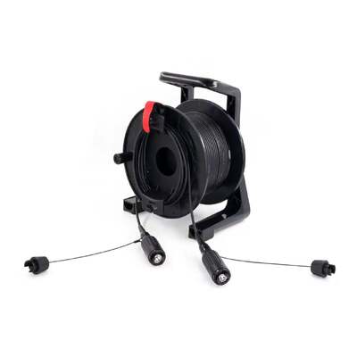 ม้วนสายไฟเบอร์ออปติกทางยุทธวิธี FTTA แบบขยายลำแสง ขั้วต่อ AARC HXB11 HXB13 HXB15 SM 2 4 6 8 เส้นใย ช่องสัญญาณ คอร์ 10-300M