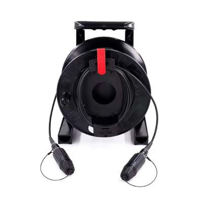 ม้วนสายไฟเบอร์ออปติกทางยุทธวิธี FTTA แบบขยายลำแสง ขั้วต่อ AARC HXB11 HXB13 HXB15 SM 2 4 6 8 เส้นใย ช่องสัญญาณ คอร์ 10-300M