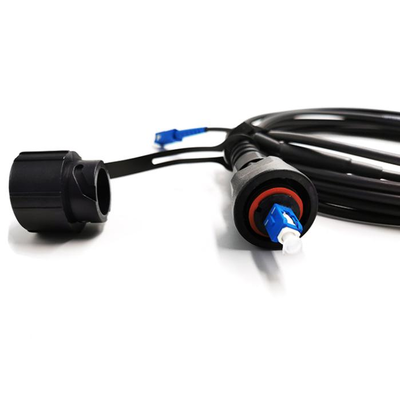 สายแพทช์ไฟเบอร์หุ้มเกราะกันน้ำกลางแจ้ง Ip68 FTTA ODVA SC ถึง ODVA SC UPC APC 5.0 มม.